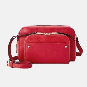 Time and True Women's Megan Multi-Compartment Adjustable Crossbody Handbag in C